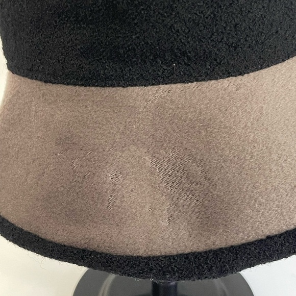 Alpha Spin Two Toned Tan & Black Wool Blend Bucket Hat or Bowl Hat Made in USA main image 7